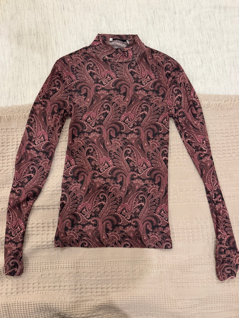Mango Paisley Sheer Top